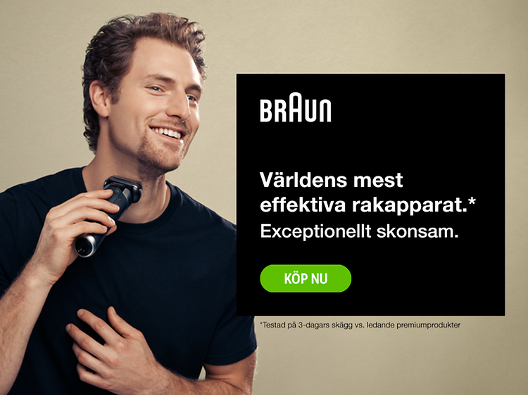 Braun rakapparat - exceptionellt skonsam
