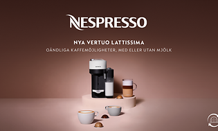 Köp Nespresso Vertuo Latissima och få kaffekapslar och Vertuo kaffemuggar på köpet!