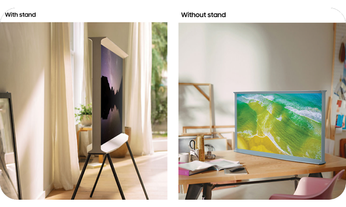 Samsung The Serif with a removable TV stand