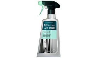 Så här rengör man och underhåller kylskåpet - Rengöringsspray för kylskåp som rekommenderas av Electrolux, AEG och Zanussi.