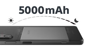Xperia 1 V är utrustad med ett 5000mAh-batteri