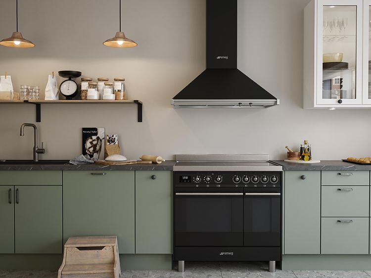 Spis från Smeg i ett grönt Epoq-kök
