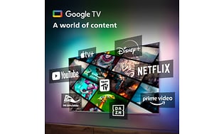 google TV with streaming logos