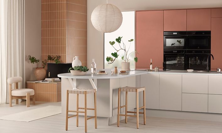 EPOQ Trend Red Clay och Sand kök med öppet lösning