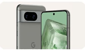 Bak- och framsidan av Google Pixel 8