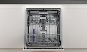 An open and empty Beko dishwasher with CutleryTray