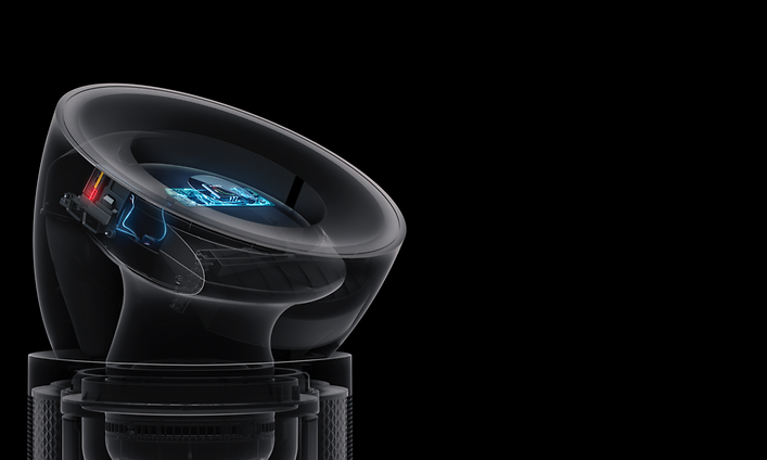 Närbild på Dyson Purifier Big+Quiet Formaldehydes LCD-skärm