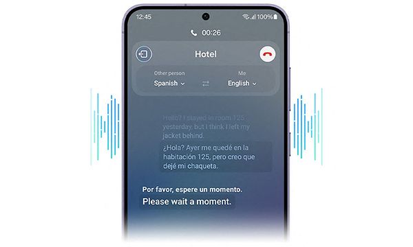 Live Translate på en Galaxy S24