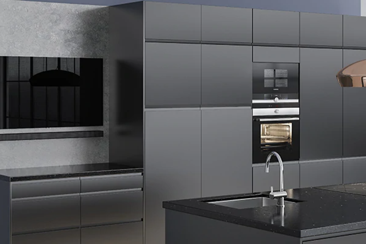 Integra Black is an elegant, deep black model that fits perfectly into the modern home
