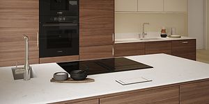 Epoq - Wooden Epoq Edge Dark Oak kitchen - Silestone Quartz worktop - Teaser image