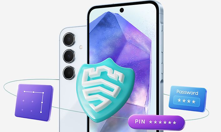 Samsung Galaxy A55 med Samsung Knox Vault