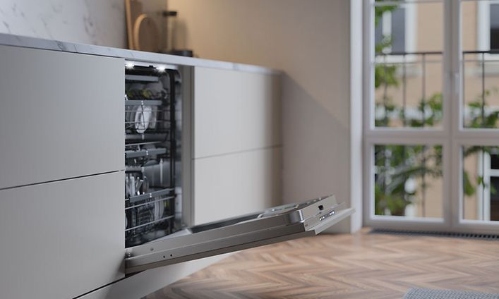Asko dw60 quick pro integrated dishwasher in modern kitchen