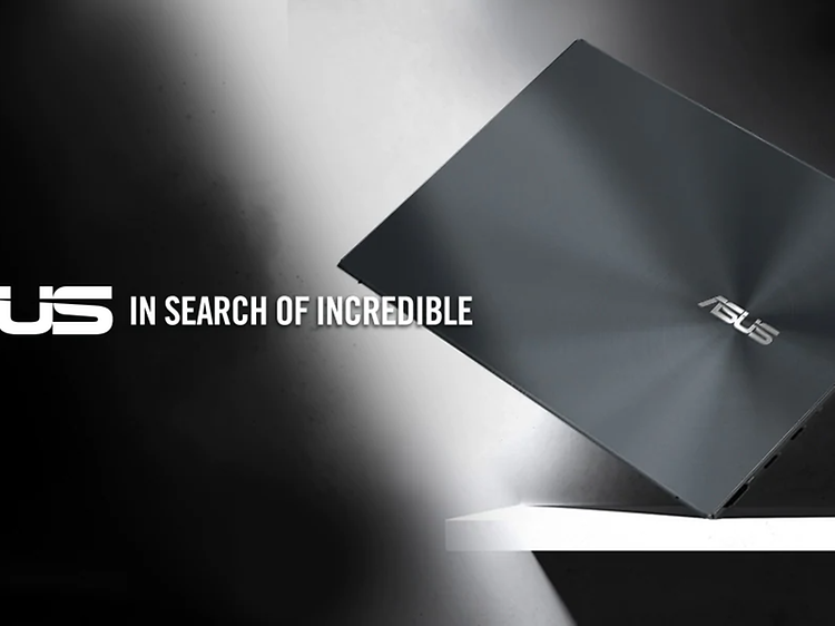 Asus med text "in search of incredible"