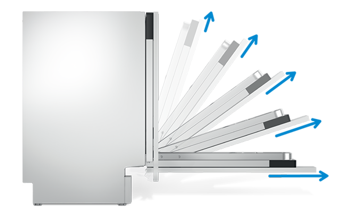 Dishwasher from Beko with an illustration of an open door
