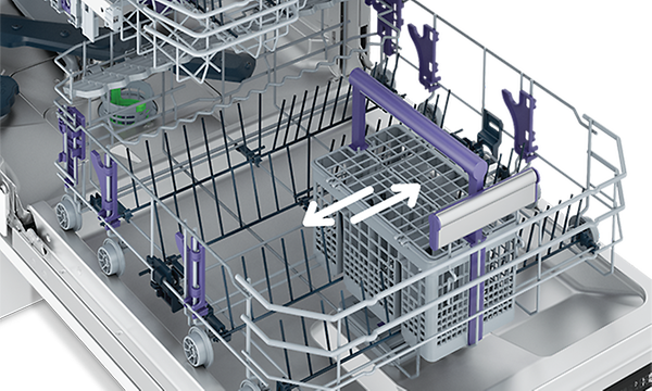 Sliding Cutlery Basket on Dishwasher from Beko