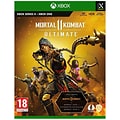 Omslag till Xbox-spelet Mortal Kombat 11 Ultimate. Siffran 18 i nedre hörnet. 