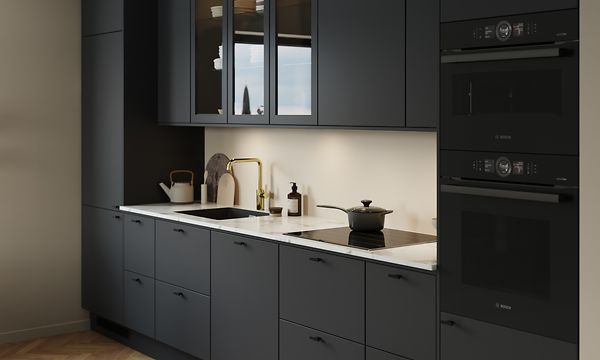 Epoq kitchen with black appliances
