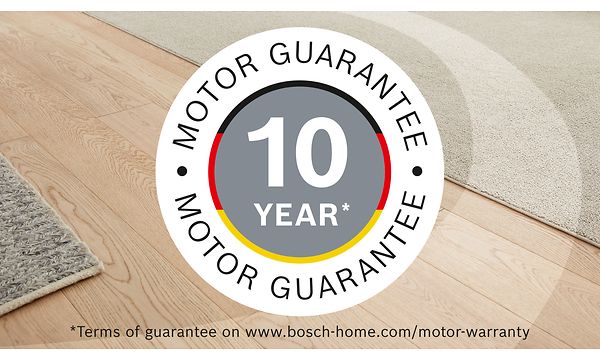 Bosch - SDA - Bosch Series 8 BGL8WH3 - 10 years motor guarantee logo
