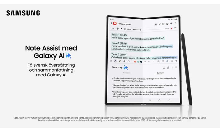Note Assist på svenska