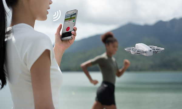 DJI Neo Drone being used with Voice Control App