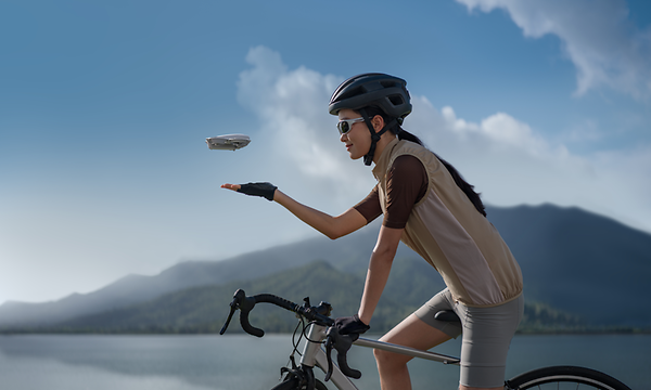 DJI Neo Drone with its Palm-take-off-feature being presented