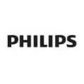 Philips logotyp, svart text på vit bakgrund.