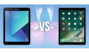 iPad vs Android surfplatta: bild på de båda surfplattorna med boxningshandskar i bakgrunden.