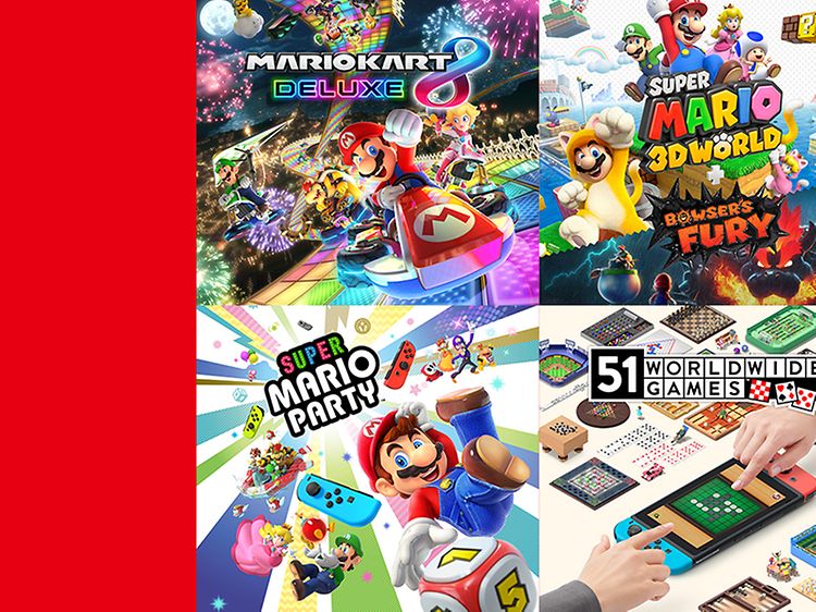Banner with games for Nintendo Switch